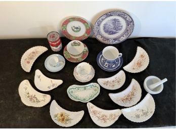 Large Lot Of Vintage Pottery And Porcelain Table Decor