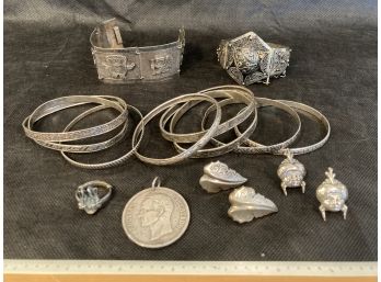 Lot Of Silver Jewelry 7.38 OZT