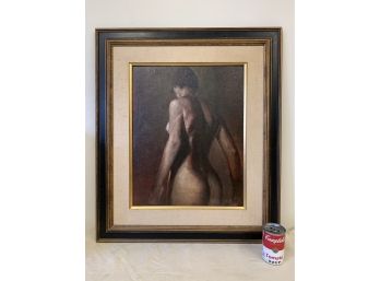 Lewis Sher Nude Woman Mid Century  Oil Painting On Board