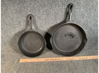 2 Griswold Cast Iron Frying Pans