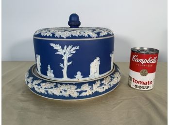 Large Antique Wedgwood Jasperware Covered Cake Dish