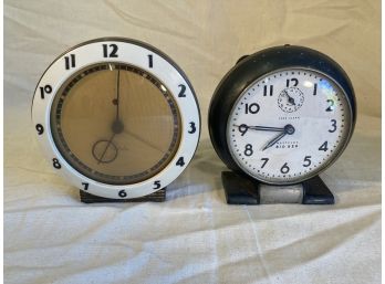 Lot Of 2 Vintage Westclox Table Clocks