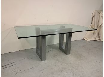 Paul Evans Glass Top Dining Table