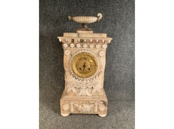 Antique Carved French Marble Table Clock