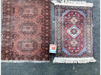 Two Antique Hand Made Rugs From Turkey & Iran