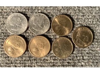 7 American One Dollar Coins