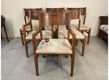 Set Of 6 Conant Ball Russell Wright Oak Dining Chairs