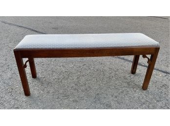 Vintage Chippendale Two Seater Solid Mahogany Bench
