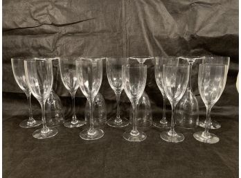 Lot Of 14 Signed Orrefors Crystal Wine Glasses Optica/Symphony