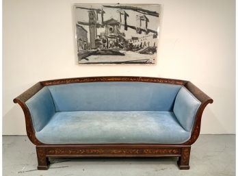 Antique Empire Dutch Marquetry Sofa Circa 1840’s