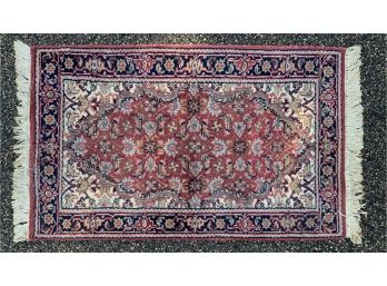23.5” X 40” Vintage Hand Made Persian Wool Rug (A)