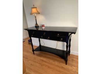 Contemporary Black Lacquered Console Table