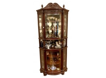 Antique Victorian Mahogany Corner Cabinet