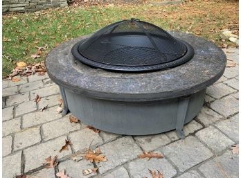 Metal And Granite Outdoor Fire Pit