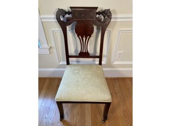 Antique American Victorian Mahogany Side Chair