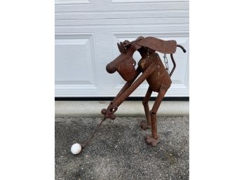 Rusty The Dog Plays Golf