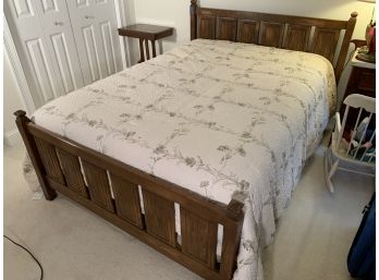 Vintage Solid Oak Double Bed