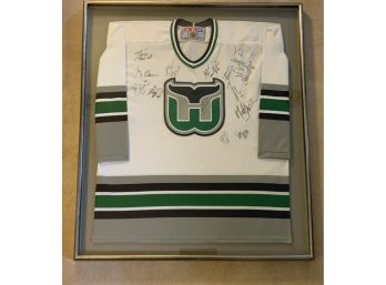 1994 Hartford Whalers Hockey Shirt Sign By Team NHL Authentic