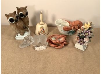 Group Of Porcelain And Glass Collectibles