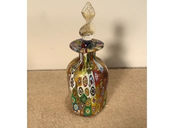 Vintage Italian Millefiori Scent Bottle 5”