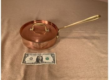 All-Clad Copper Chef 1 Quart Sauce Pot With Lid