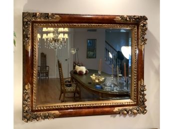 Vintage Baroque Style Carved And Painted Mirror