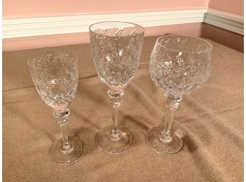 18 Pc. Vintage Gallia Rogaska Crystal Glass Lot Wine, Cordials (B)