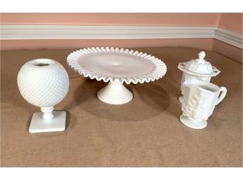 4 Pc. Vintage Milk Glass Fenton Imperial