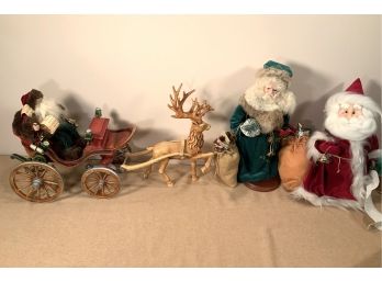 Group Of 3 Large  Santas