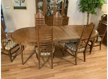 7 Pc. Drexel Esperanto Walnut Dining Set