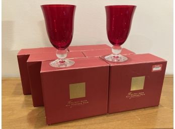 12 Pc. Lenox Ruby Red All Purpose Glasses Holiday Gems