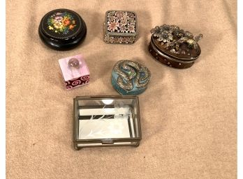 Group Of 6 Trinket Boxes