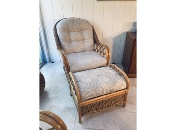 Braxton Culler Wicker & Rattan Rocking Chair And Ottoman