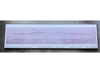 Restoration Hardware Building The Brooklyn Bridge: The Original Drawings Whitney Museum Lithograph Print