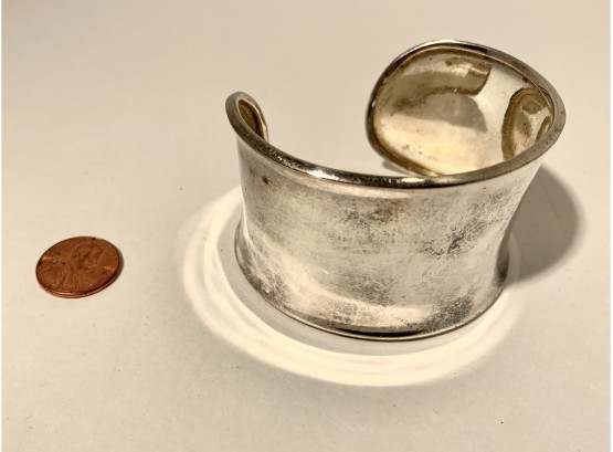 Vintage Sterling Silver Cuff Bracelet Stamped By Maker