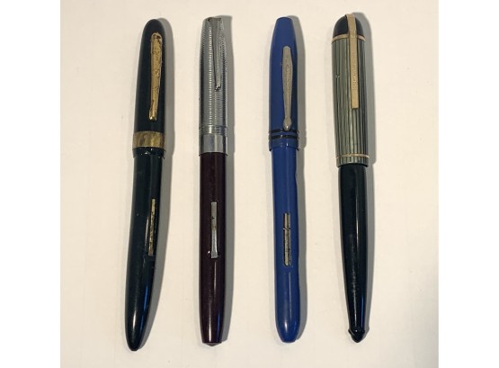 4 Vintage Ink Pens As Found  ( FREE SHIPPING )