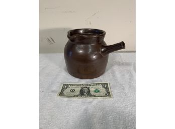 Unusual 19th Century Pouring Jug With Handle Circa 1850 Albany, NY