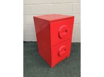 MCM Red Plastic Akro-Mils Storage Filing Cabinet Kartell Style Home Office