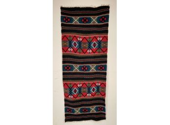 Vintage Embroidered Mexican Wool Textile Tapestry