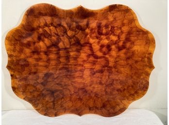 Mid-Century Faux Tortoise Shell Acrylic Serving Tray