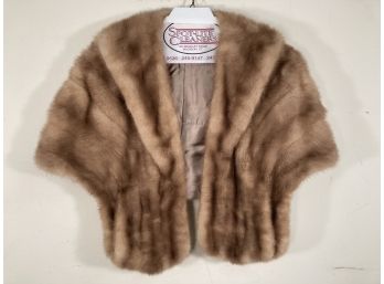 Vintage Natural Mink Shawl By The Addis Co. NY