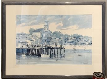 View Of Provincetown Signed Kennedy (Robert Edward) Color Lithograph