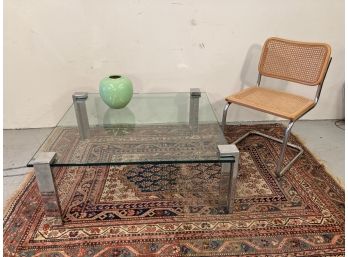 Mid-century Modern Chrome And Glass Coffee Table