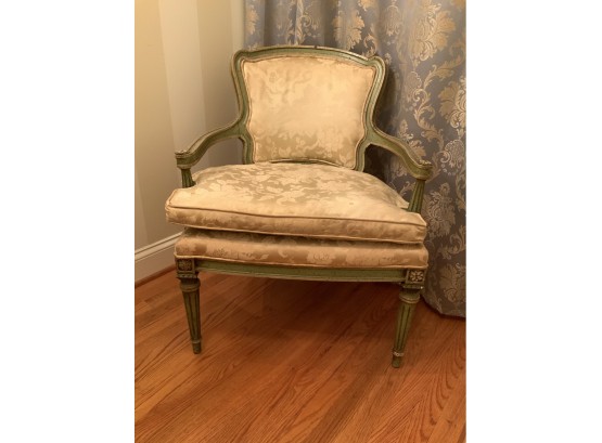 Vintage Painted French Open Arm Chair