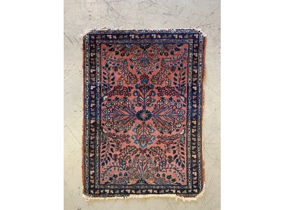 22 1/2 X  32  Antique Sarouk Hand Made Persian Carpet