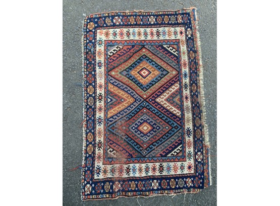41x 27 Antique Caucasian Wool Handmade Carpet/rug