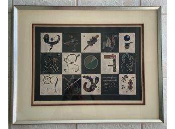 Quality Abstract Mid Century Modern Signed Print 1938