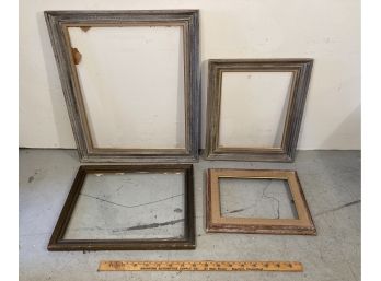 Lot Of 4 MCM Vintage Painted Wooden Picture Frames