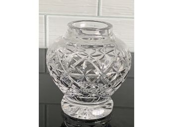 Vintage Waterford Ginger Jar Shape Crystal Vase Cut Glass Signed 6 1/2