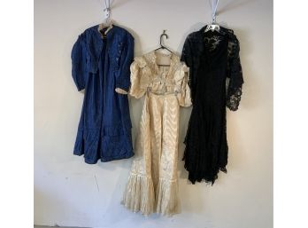 Lot Of 3 Antique Victorian Womens Outfits